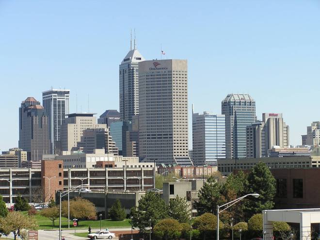 The Indianapolis skyline