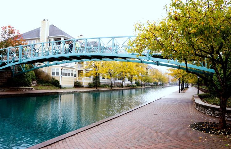 A bridge over the canal in Indy