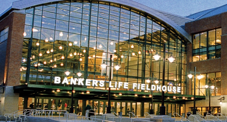 The Bankers Life Fieldhouse - the home of the Indiana Pacers NBA basketball team